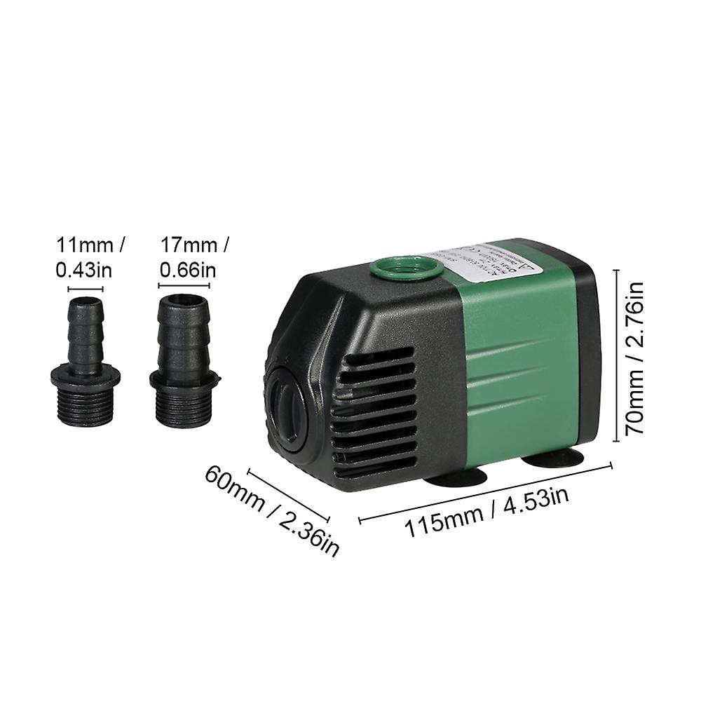 1500l/h 25w Submersible Water Pump For Aquarium Tabletop Fountains Pond Water Gardens And Hydroponic Systems With 2 Nozzles Ac110v