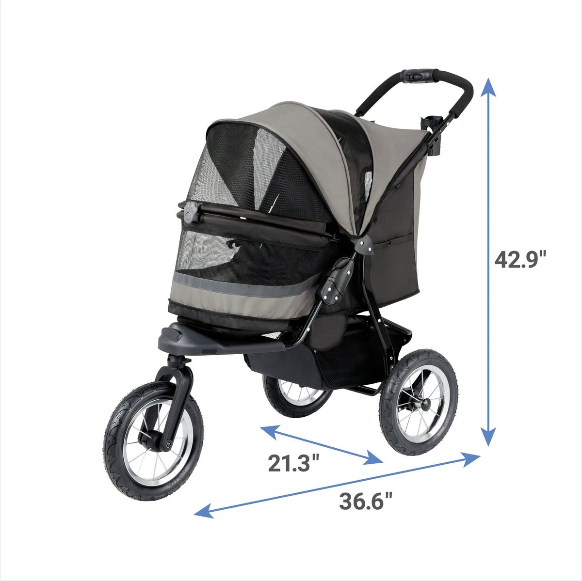 Frisco No-Zip， Collapsible Cat and Dog Jogger Stroller