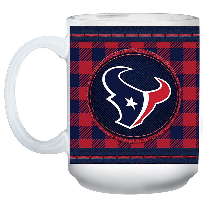 Houston Texans 15oz. Buffalo Plaid Father's Day Mug