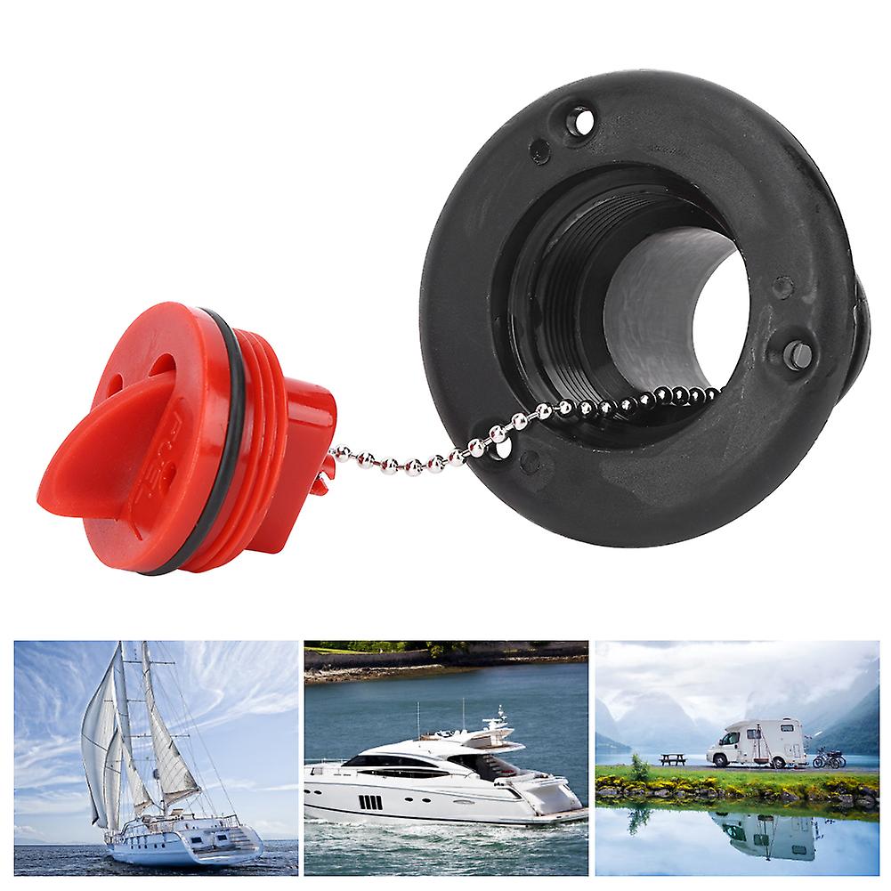 Abs Plastic Boat Deck Fill/ Filler Port Gas Fuel Tank With Key Cap For Yacht Motor Homesblack