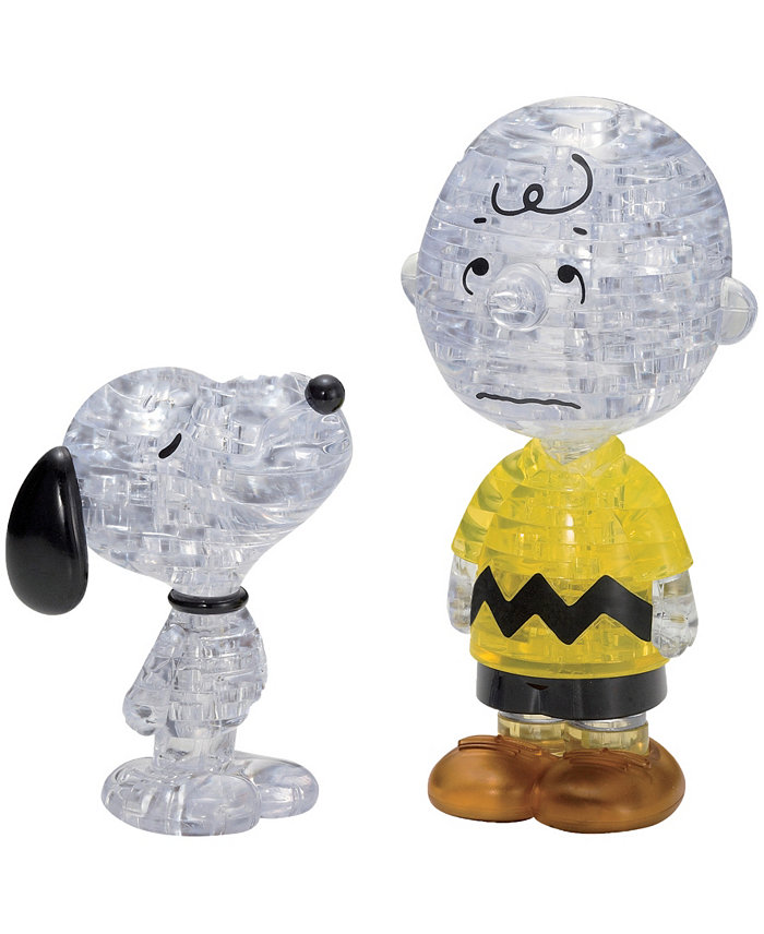 BePuzzled 3D Crystal Peanuts Snoopy Charlie Brown Puzzle Set  77 Pieces