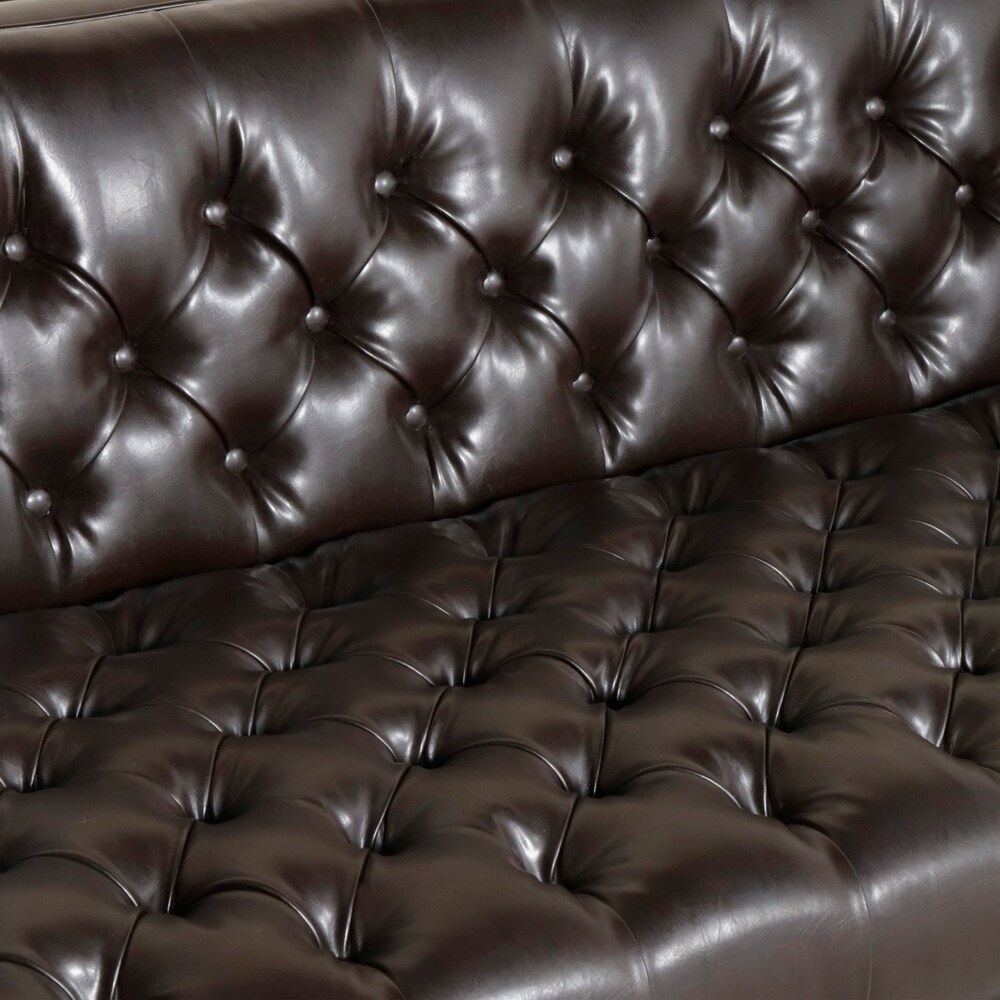 Galvin Contemporary Tufted 3 Seater Sofa by Christopher Knight Home   88.00\