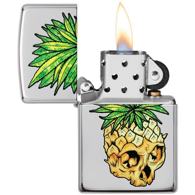 Zippo Leaf Skull Pineapple Design Windproof Lighter