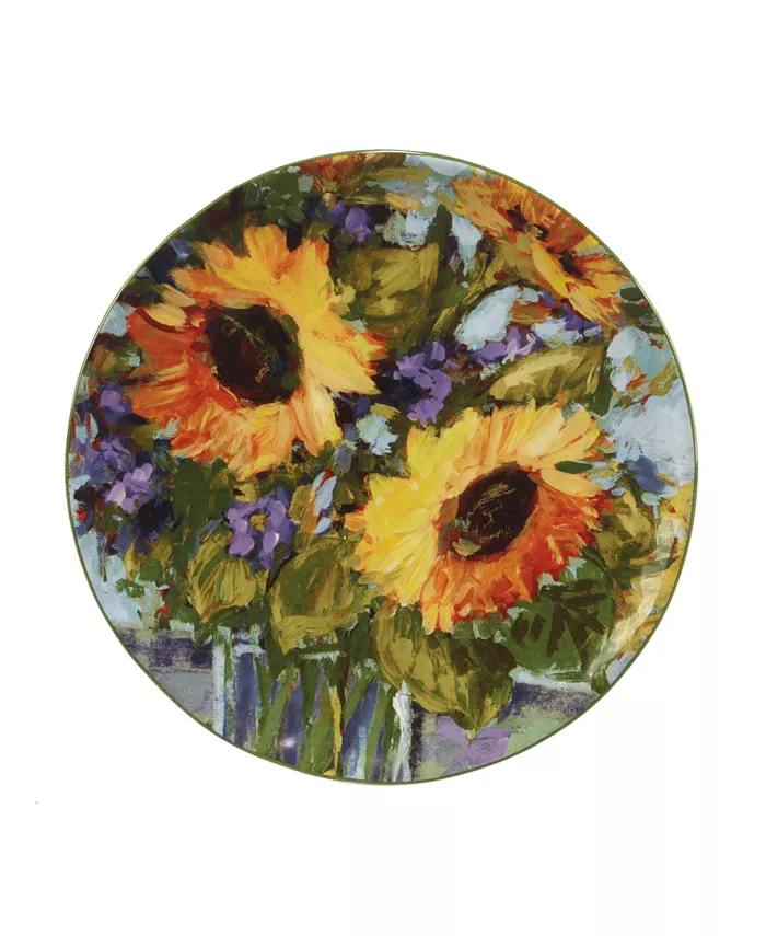 Certified International Sunflower Bouquet Set of 4 Salad Plate 9