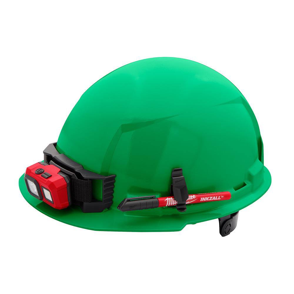 MW BOLT Green Type 1 Class E Front Brim Non-Vented Hard Hat with 6 Point Ratcheting Suspension 48-73-1126