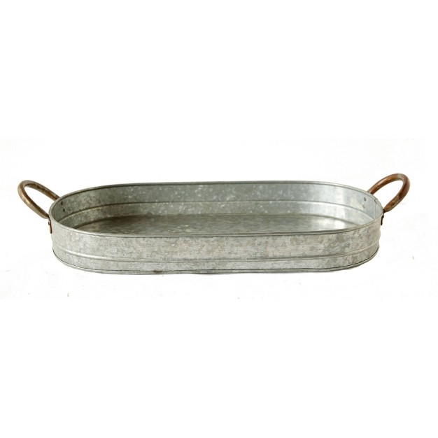 Galvanized Iron Serving Tray Storied Home