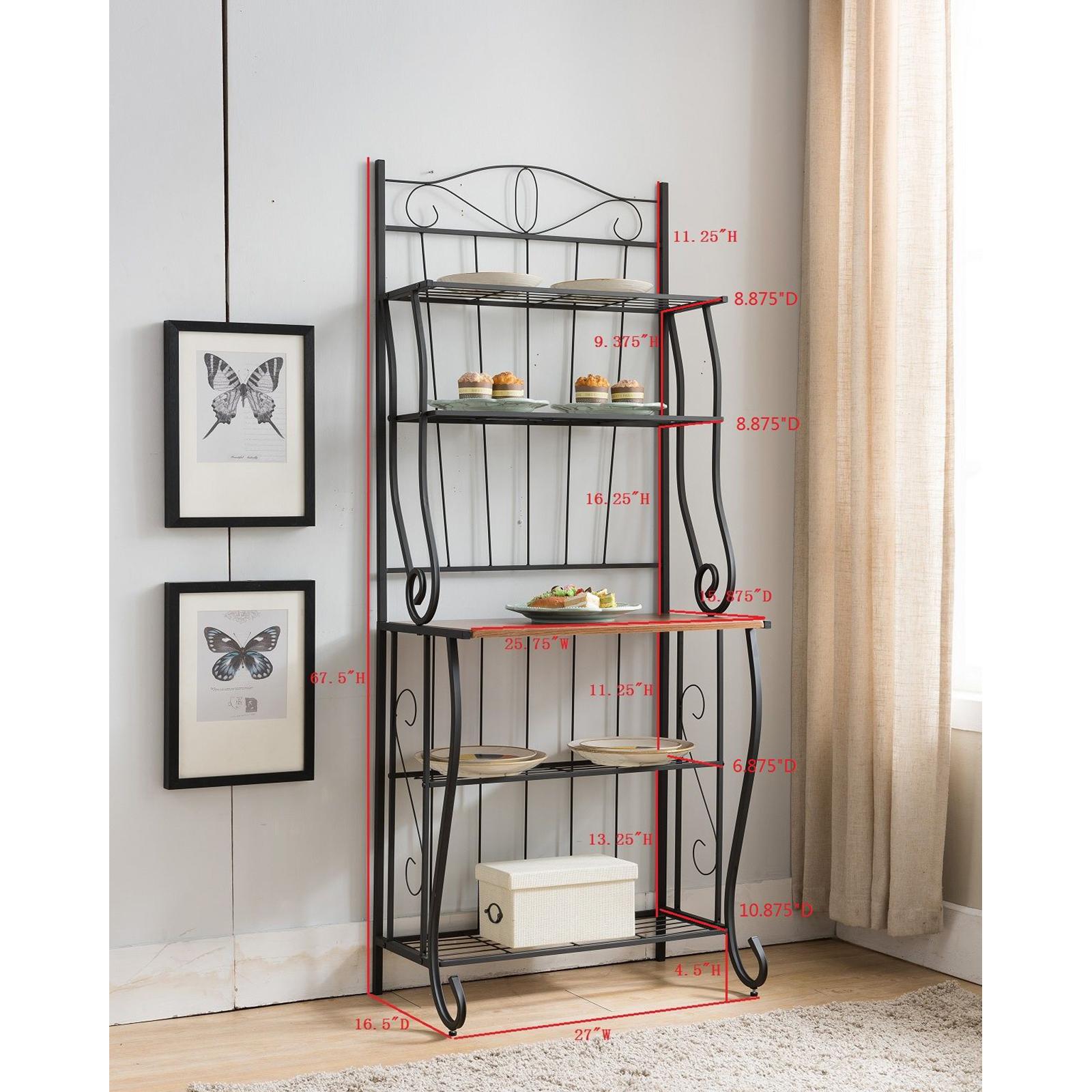 Kandamp;B Furniture K3025 Metal Kitchen Bakers Rack