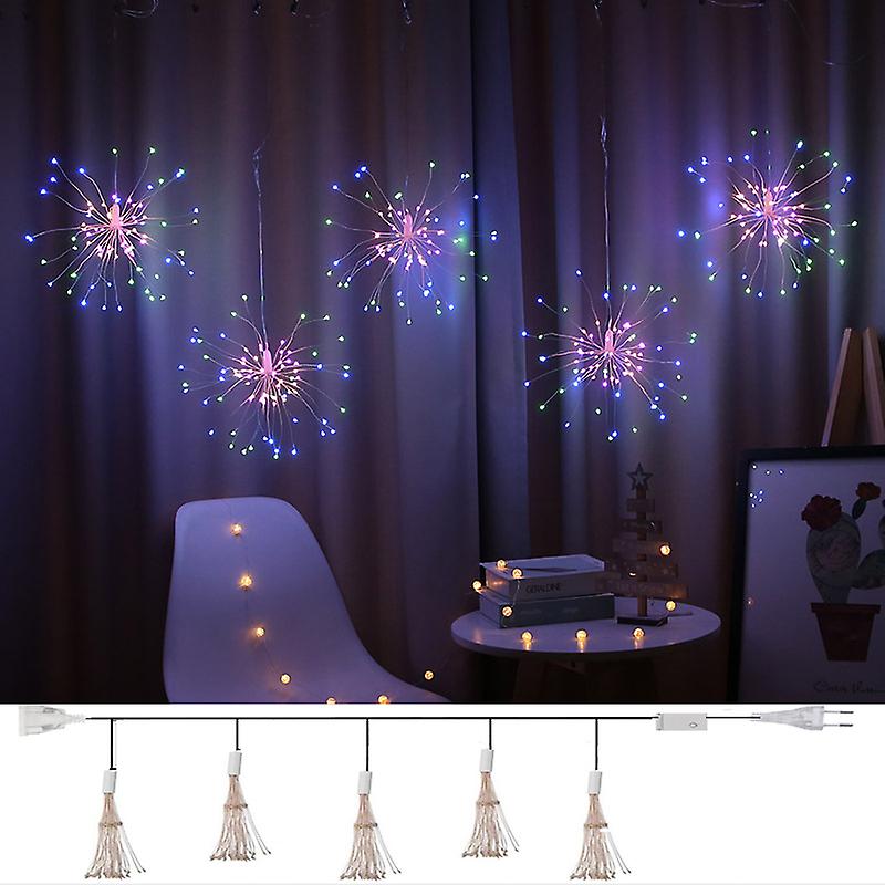 Christmas Garland Fireworks Fairy Lights 3m 500leds Garland Curtain Led String Light For Xmas New Year Bedroom Decor Lighting