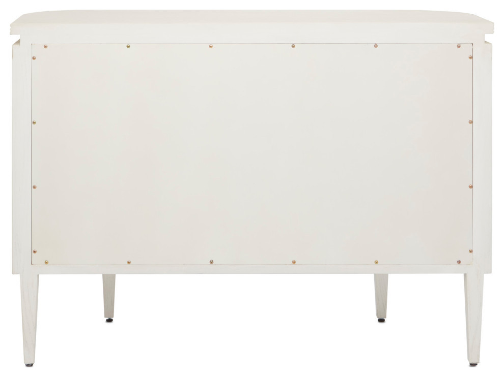 Briallen White Demi Lune   Transitional   Accent Chests And Cabinets   by Currey  ampCompany  Inc.  Houzz