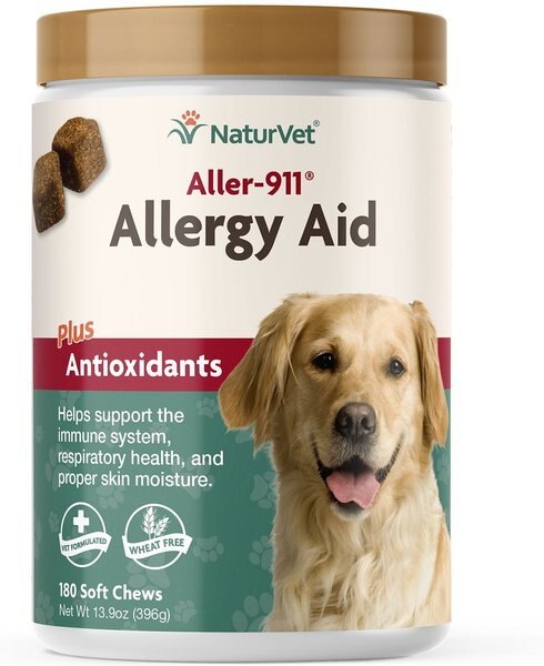 NaturVet Aller-911 Plus Antioxidants Soft Chews Allergy Supplement for Dogs