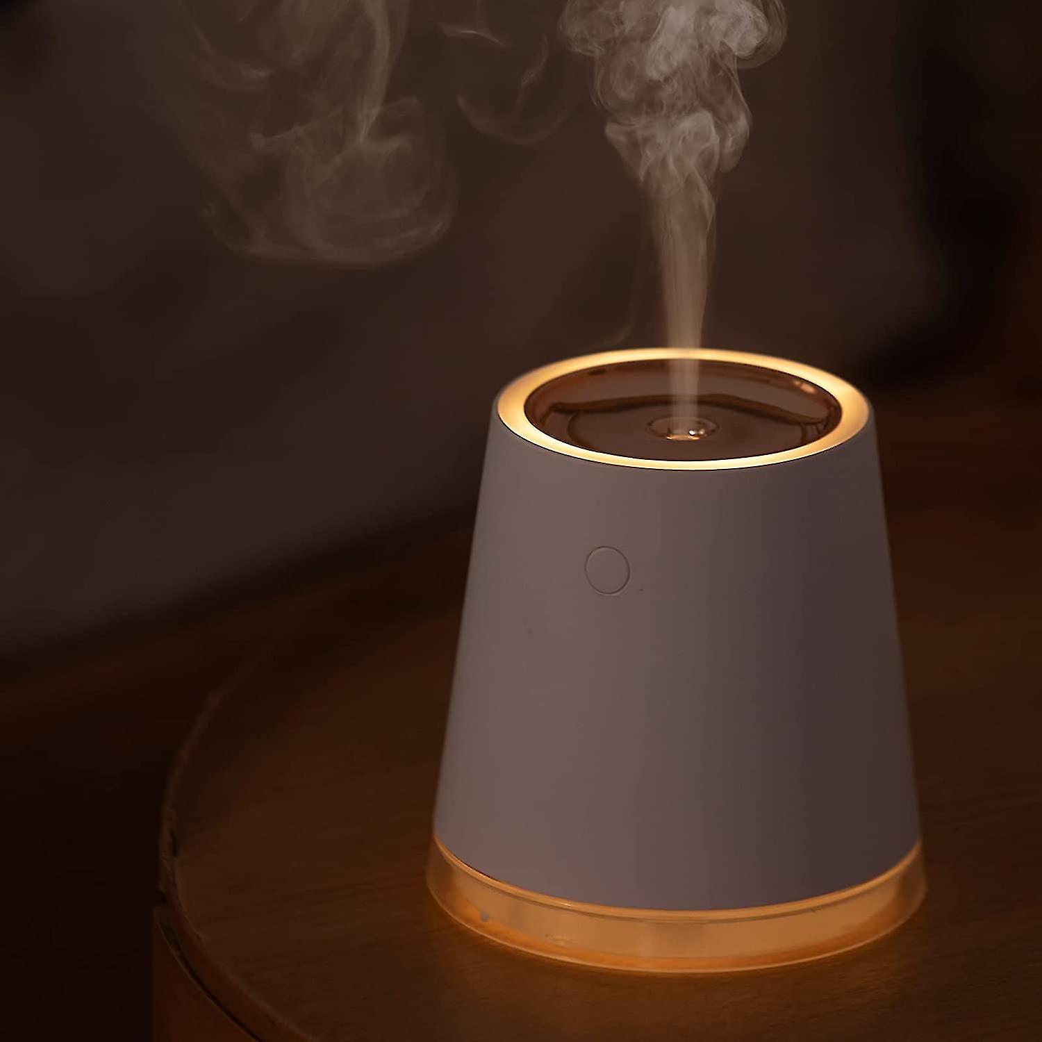 Humidifiers， 2000mah Rechargeable Humidifier， 500ml Cool Mist Humidifiers With Night Light， Waterless Auto-off， Usb Charging， Air Humidifiers For Home