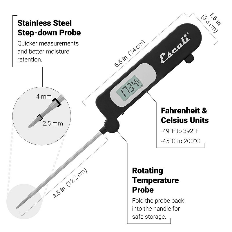 Escali Folding Digital Thermometer