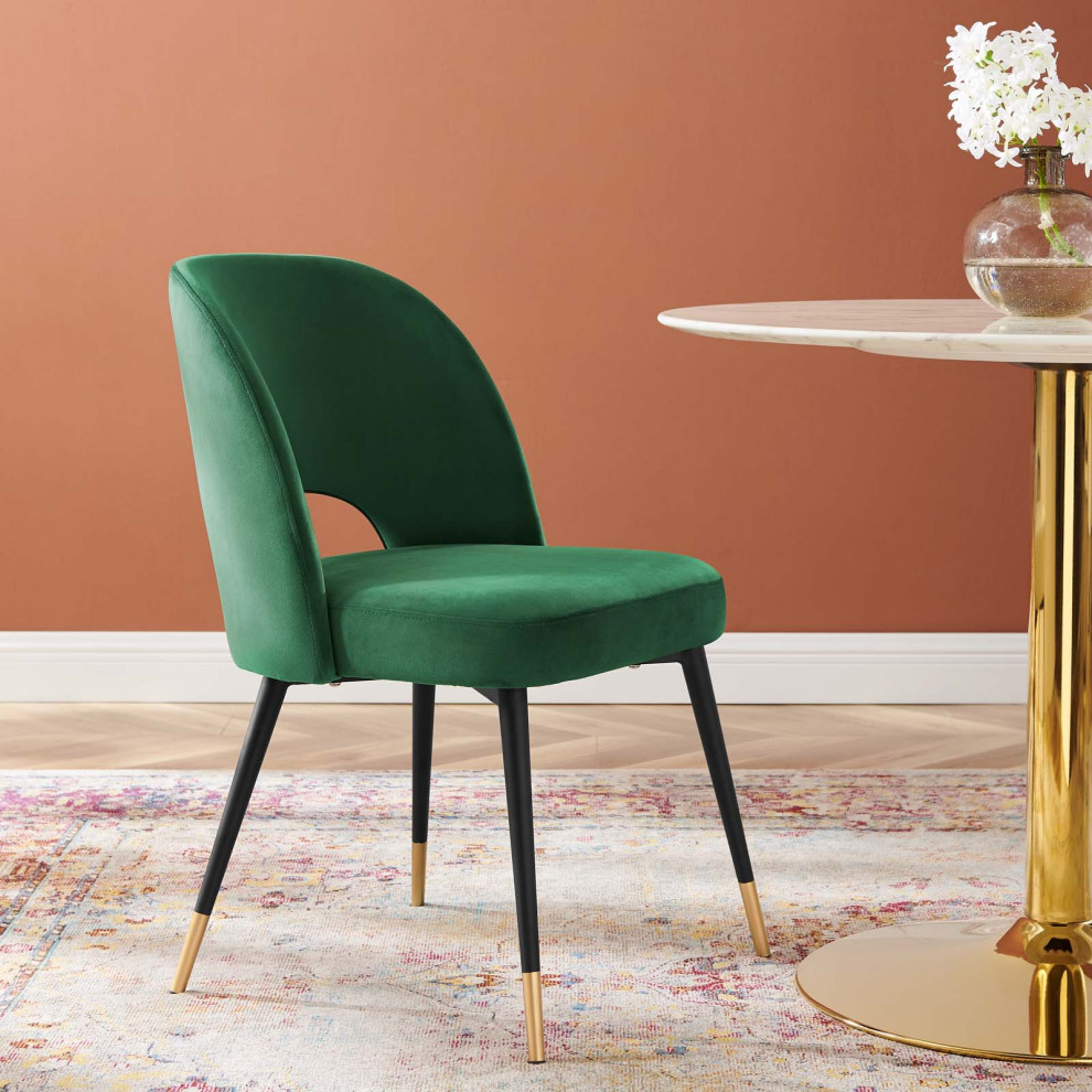 Rouse Performance Velvet Dining Side Chair   Midcentury   Dining Chairs   by Modway  Houzz