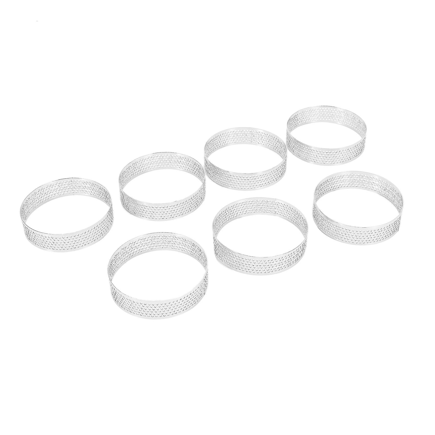 5 Pcs Circular Porous Tart Ring Bottom Tower Pie Cake Mould Baking Tools Heat-resistant Perforated