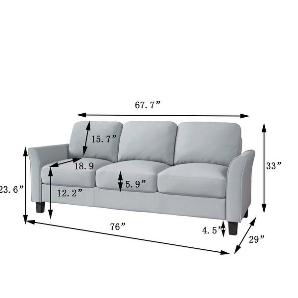 3-Seat Sofa Living Room Linen Fabric