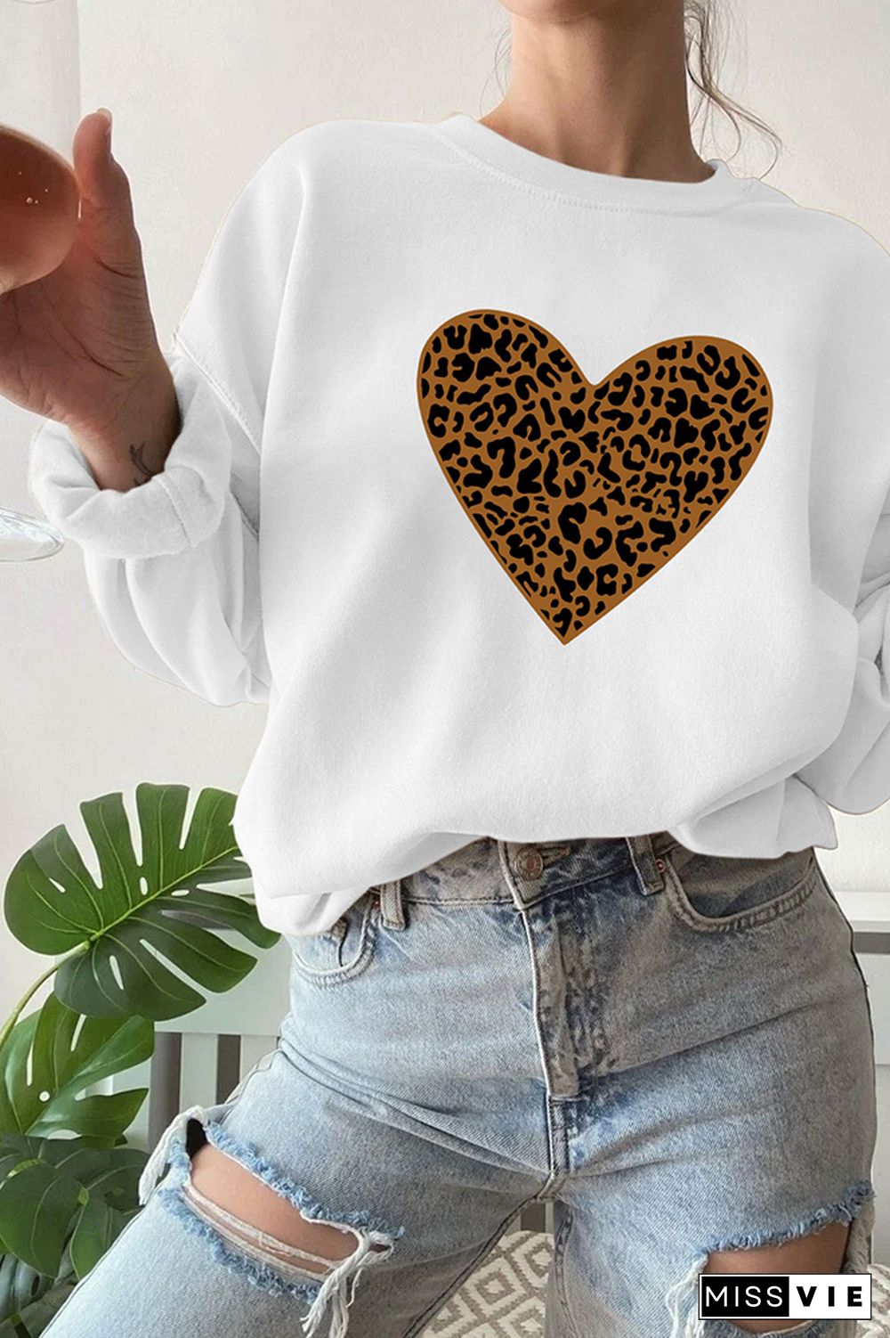 Valentines Day Shirt,Leopard heart Sweatshirt Wholesale