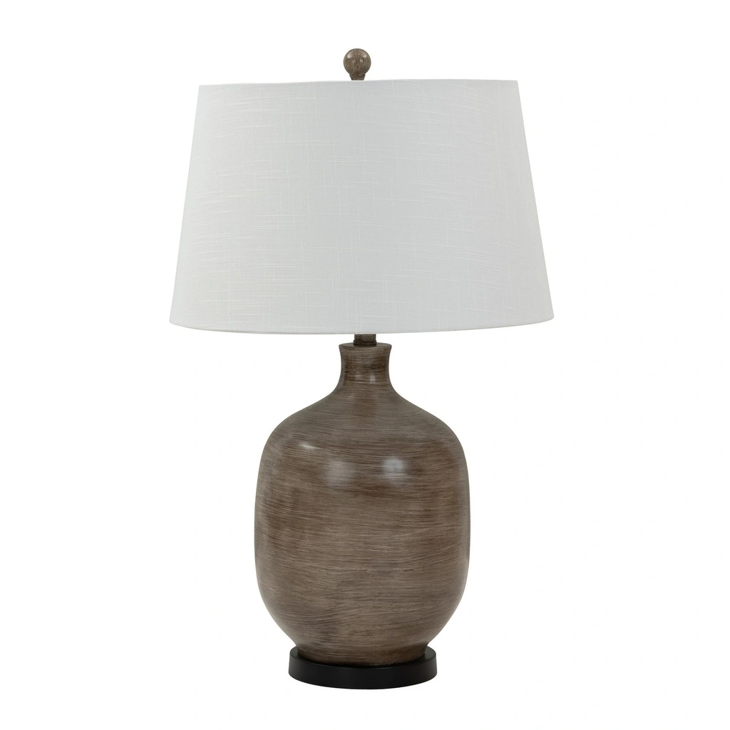 Set of 2 Brown Transitional Table Lamps - 17 W x 28 D x 17 H