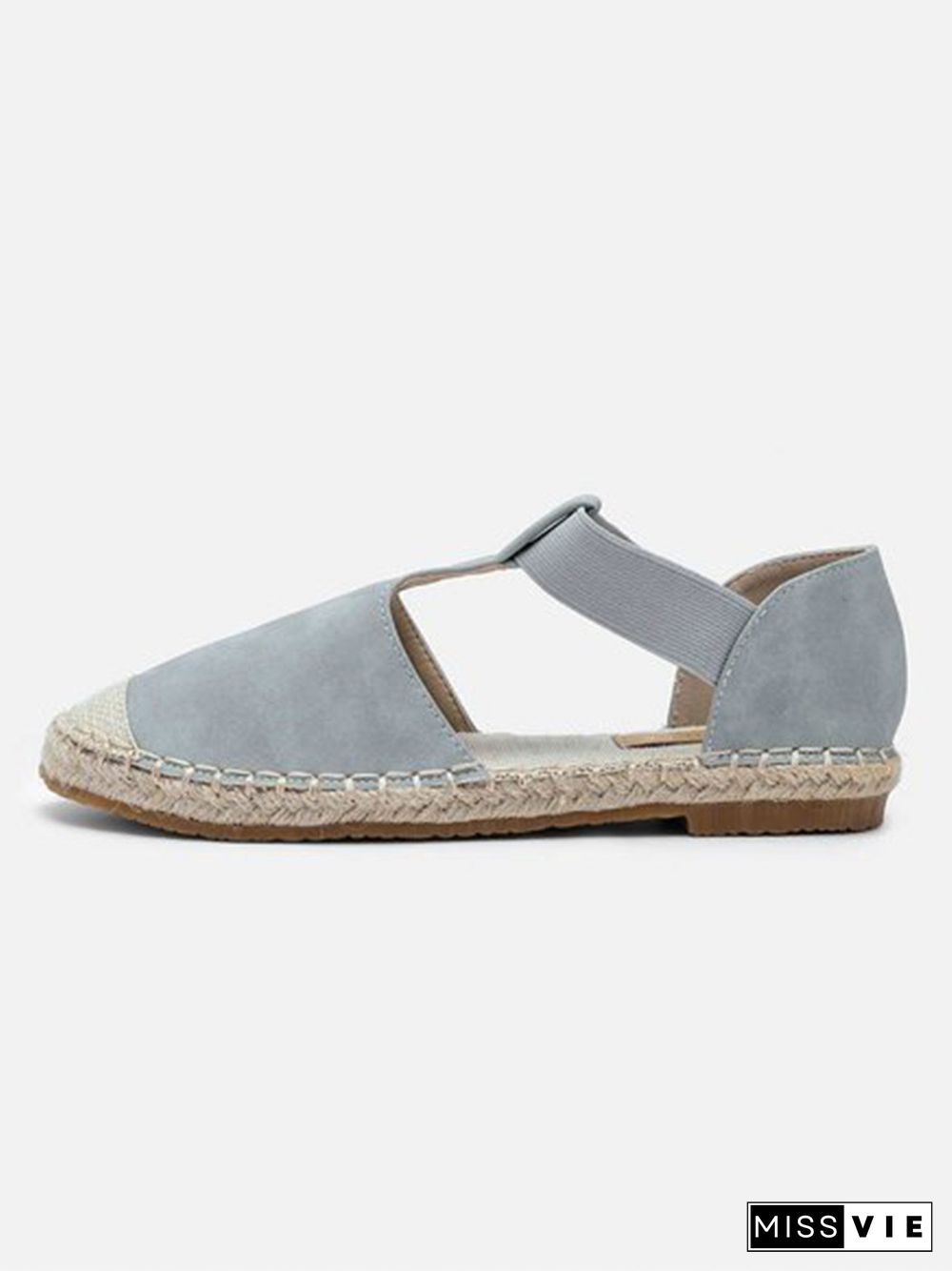 Linen Straw Fisherman's Roman Sandals