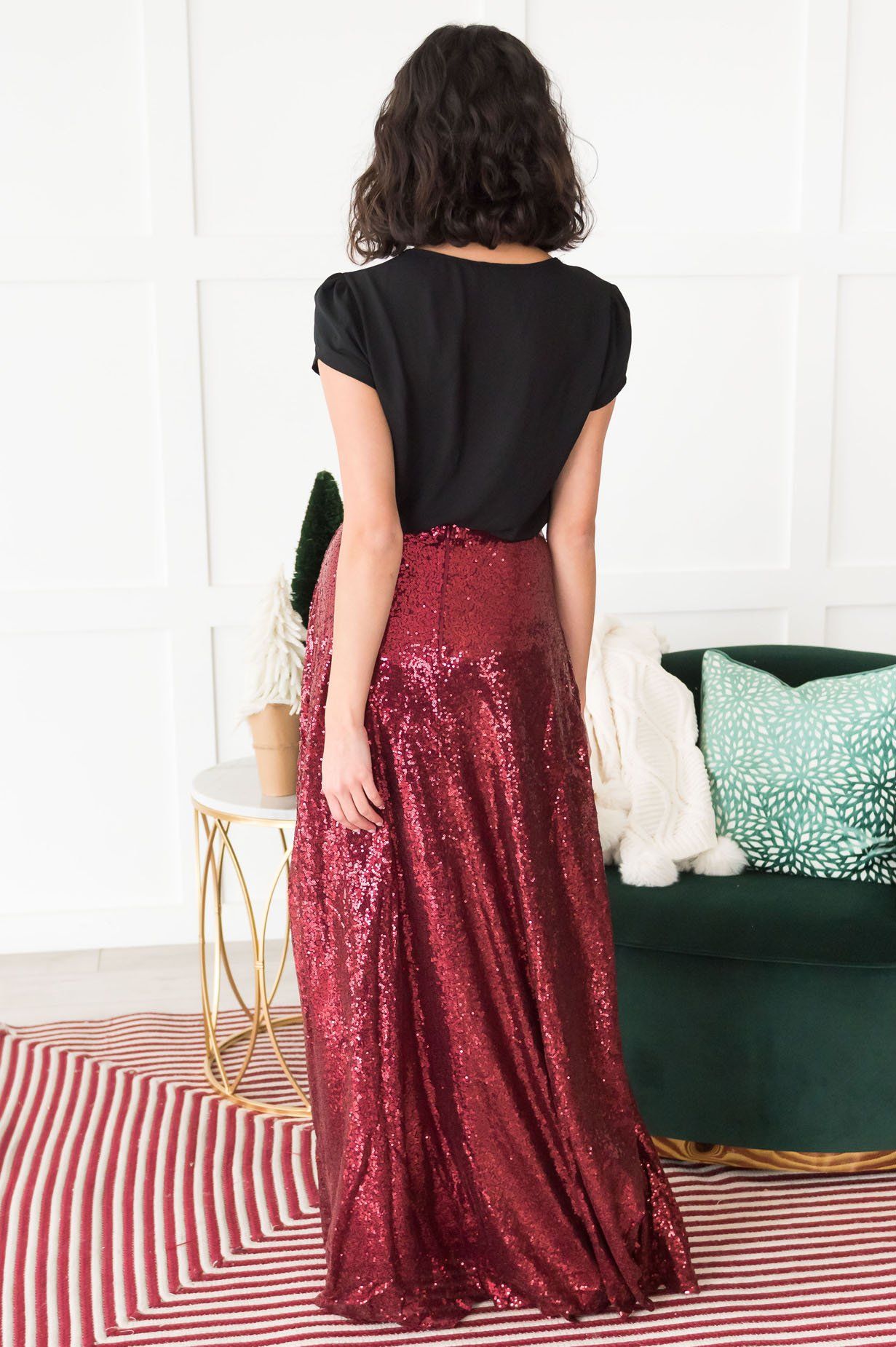 Glamorous Gala Sequin Maxi Skirt