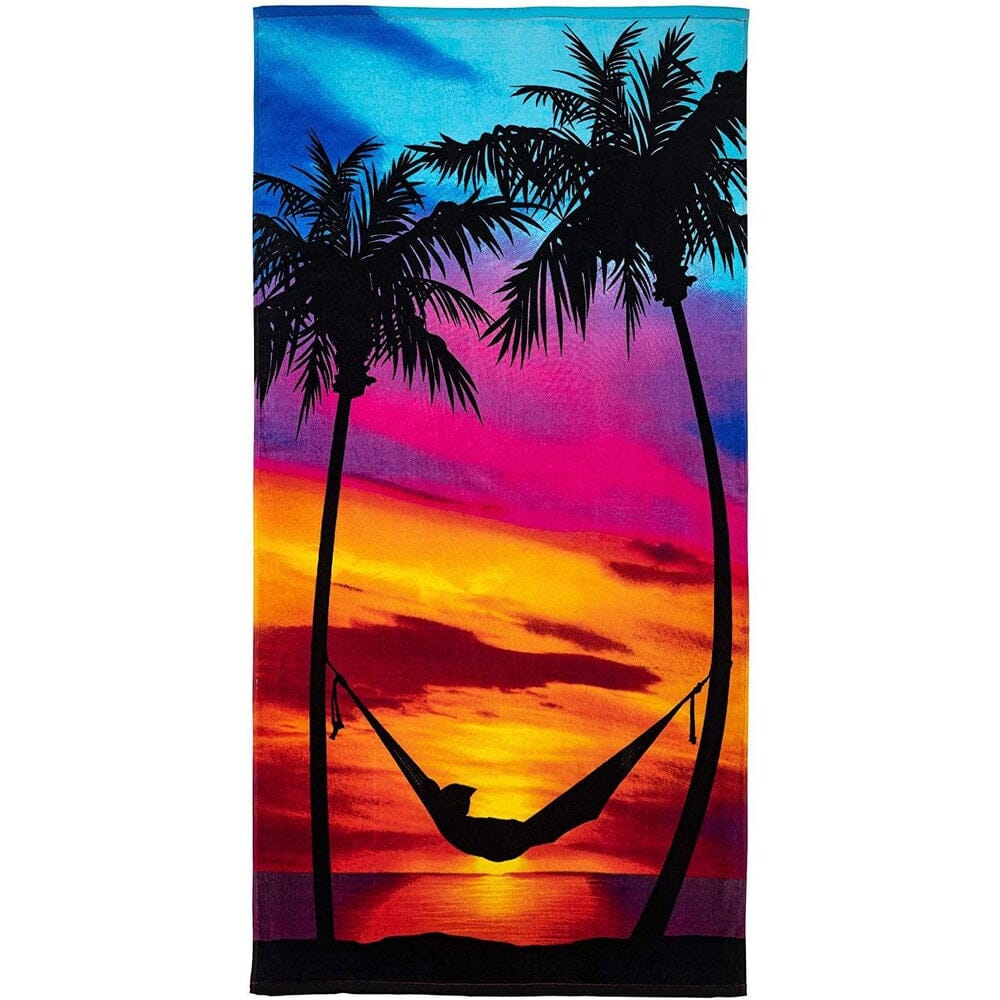 Palm Tree Sunset Super Soft Plush Cotton Beach Bath Pool Towel