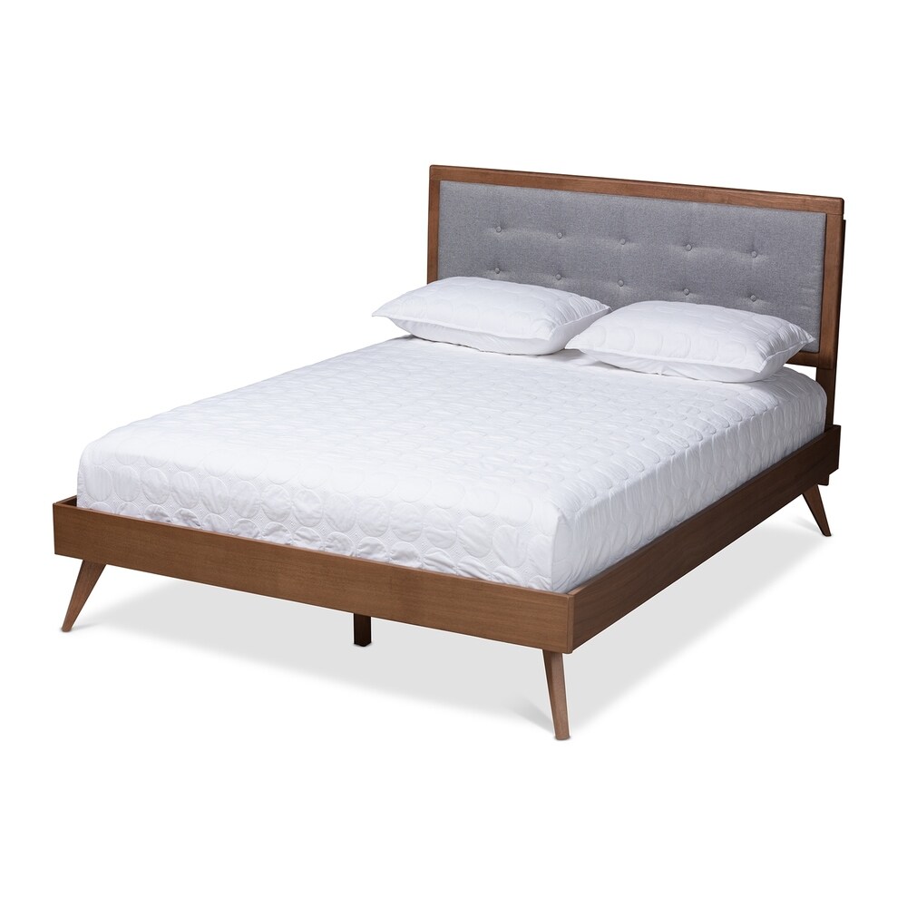 Carson Carrington Ulas Mid century Fabric Platform Bed