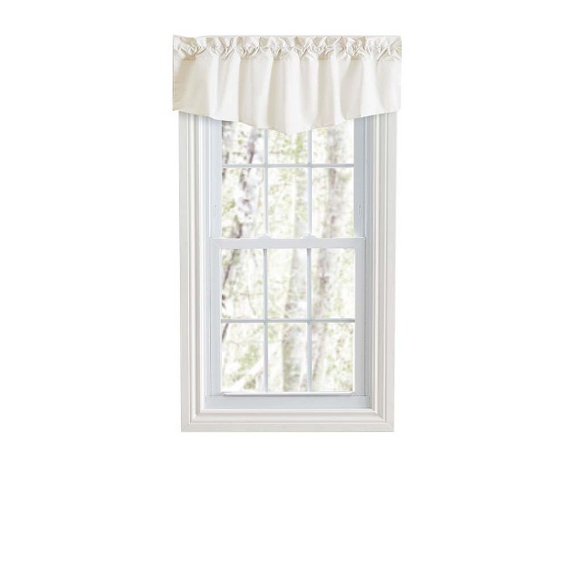 Rod Pocket Lined Tapered Valance 42 quot x18 quot Natural