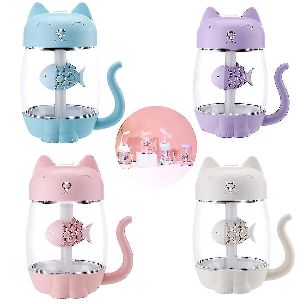 Cat Cool Mist Humidifier 3 In 1  Polyme Water Mist Mode  Auto Shut-off Baby Humidifier With 6 Color Led Lights