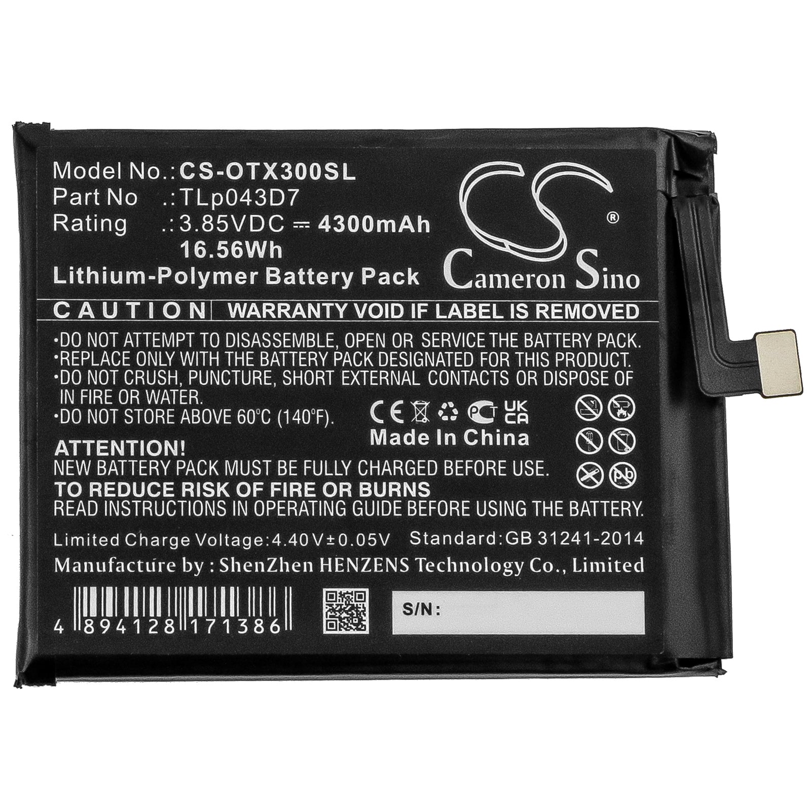 Alcatel 3X 5X OT5061A OT5061K OT5061U Replacement Battery BatteryClerkcom Mobile Phone