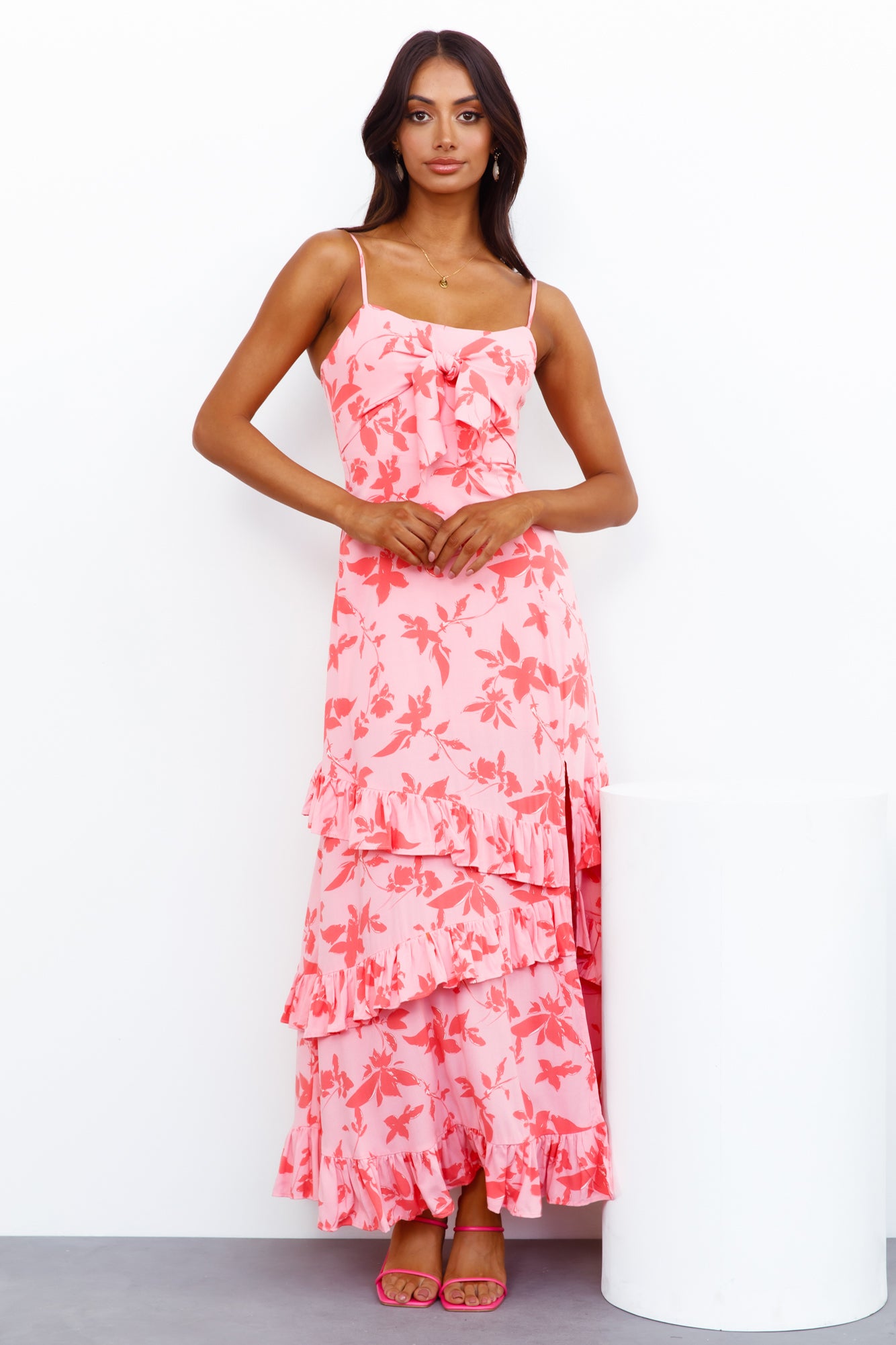 Carefree Times Maxi Dress Pink