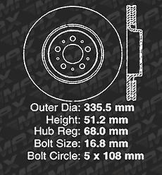 [Front + Rear] Rotors w/Ceramic Pads OE Brakes 2003 - 2009 2012 - 2014 XC90