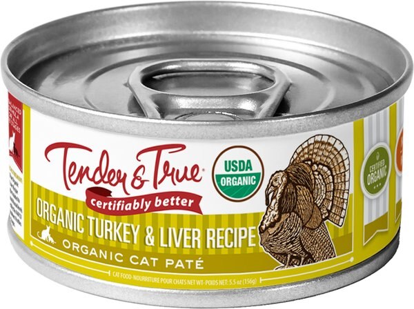 Tender and True Organic Turkey and Liver Recipe Grain- Free Canned Cat Food