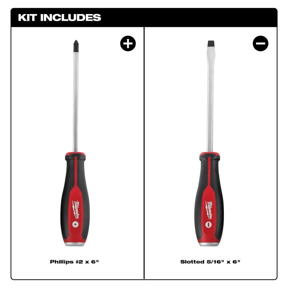 MW Demo Screwdriver Drivers with Steel Caps (2-Piece) 48-22-2702