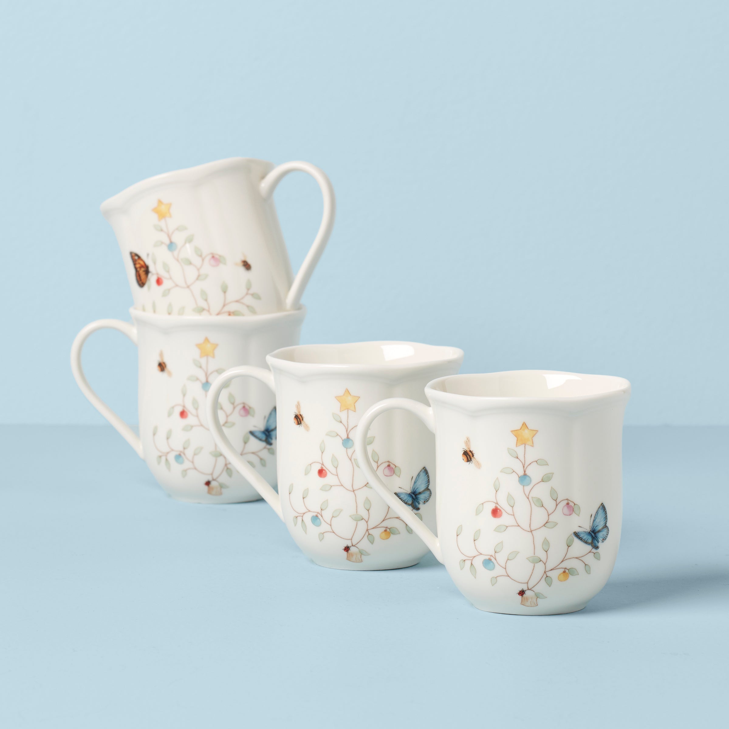 Butterfly Meadow Seasonal Mugs, S/4