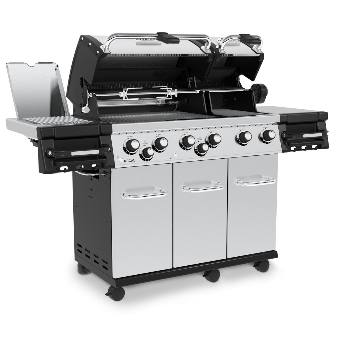 Broil King Regal S 690 PRO IR 6-Burner Propane Gas Grill With Rotisserie and Infrared Side Burner