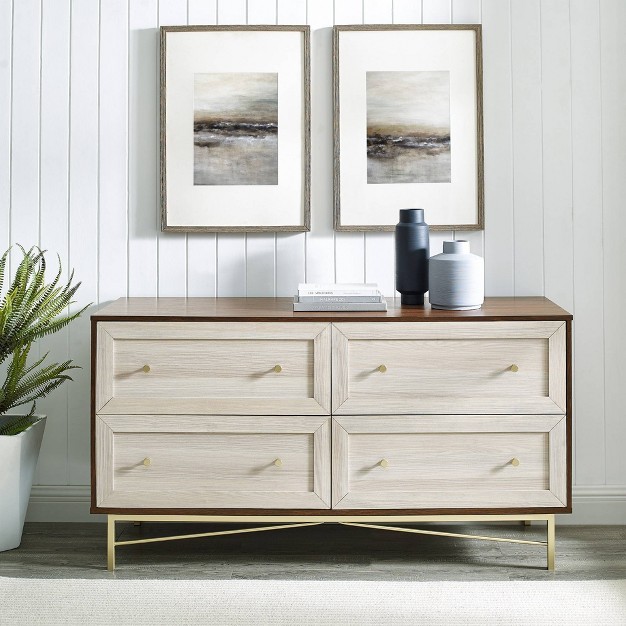 Jones Horizontal Modern 4 Drawer Dresser Saracina Home