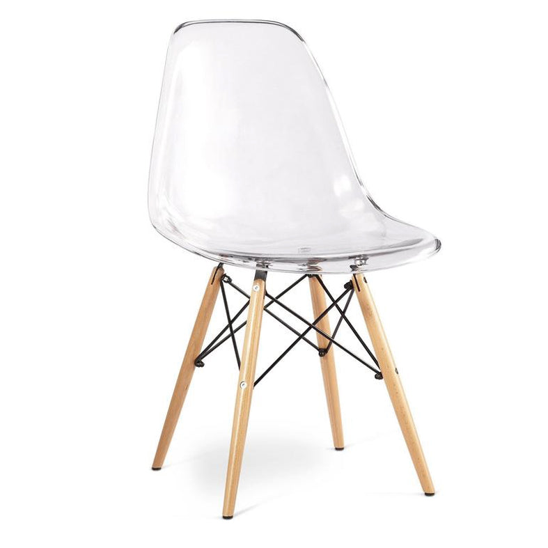 Dining Chair- Plastic- Pc-016Wp-Wood-N