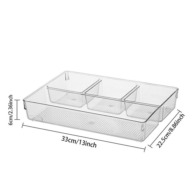 Clear Makeup Storage Organizer for Vanity Drawer Organizer for Bathroom Office and Countertop