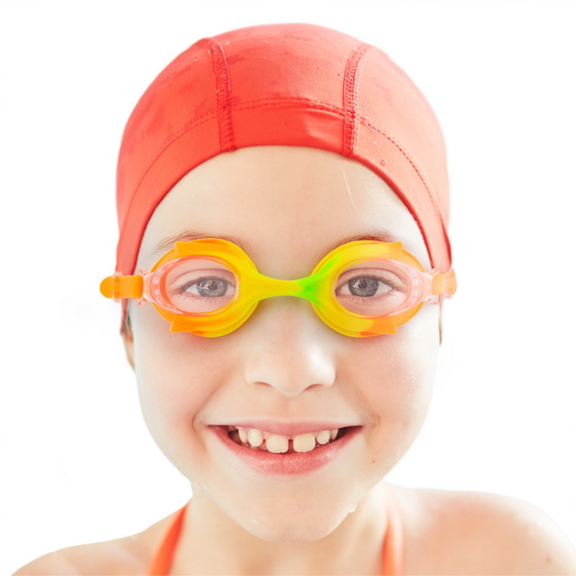 Brybelly Colorful Kids Goggles with Case  Tropical