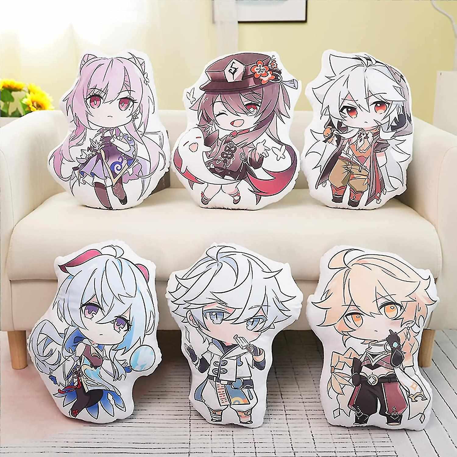 Genshin Impact Plush Pillow Toys， Toy Pillow Soft Cartoon Dolls Sofa Cushion Hugging Pillow， Cosplay