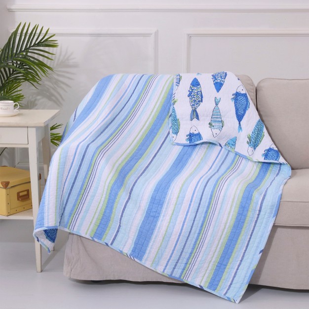 Catalina Fish Quilted Throw Levtex Home