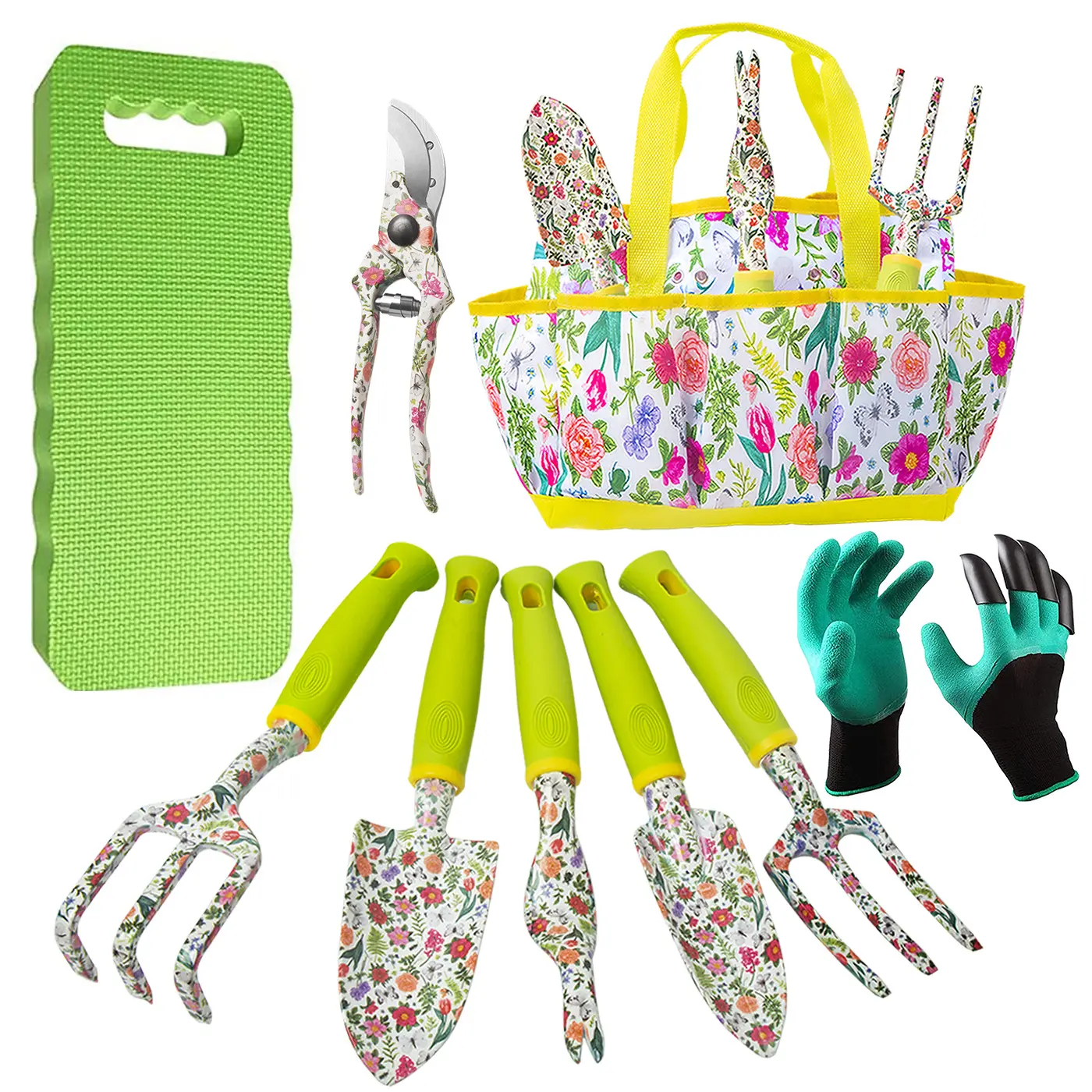 hot sale garden tool kit Floral Printing hand garden tools Aluminum Gardening tool Set for women