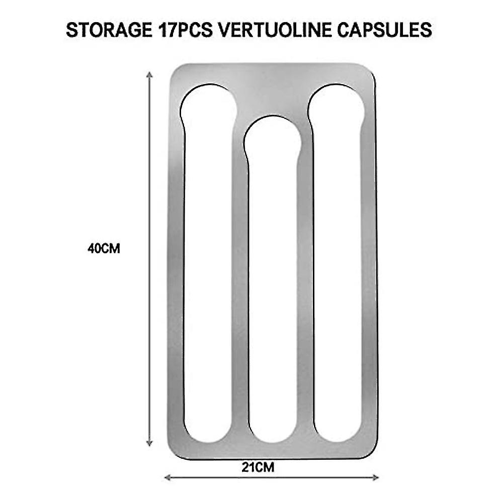 Coffee Pod Holder For Vertuo Capsules，wall-mounted Storage Rack For Coffee Capsules，capacity:17，bla