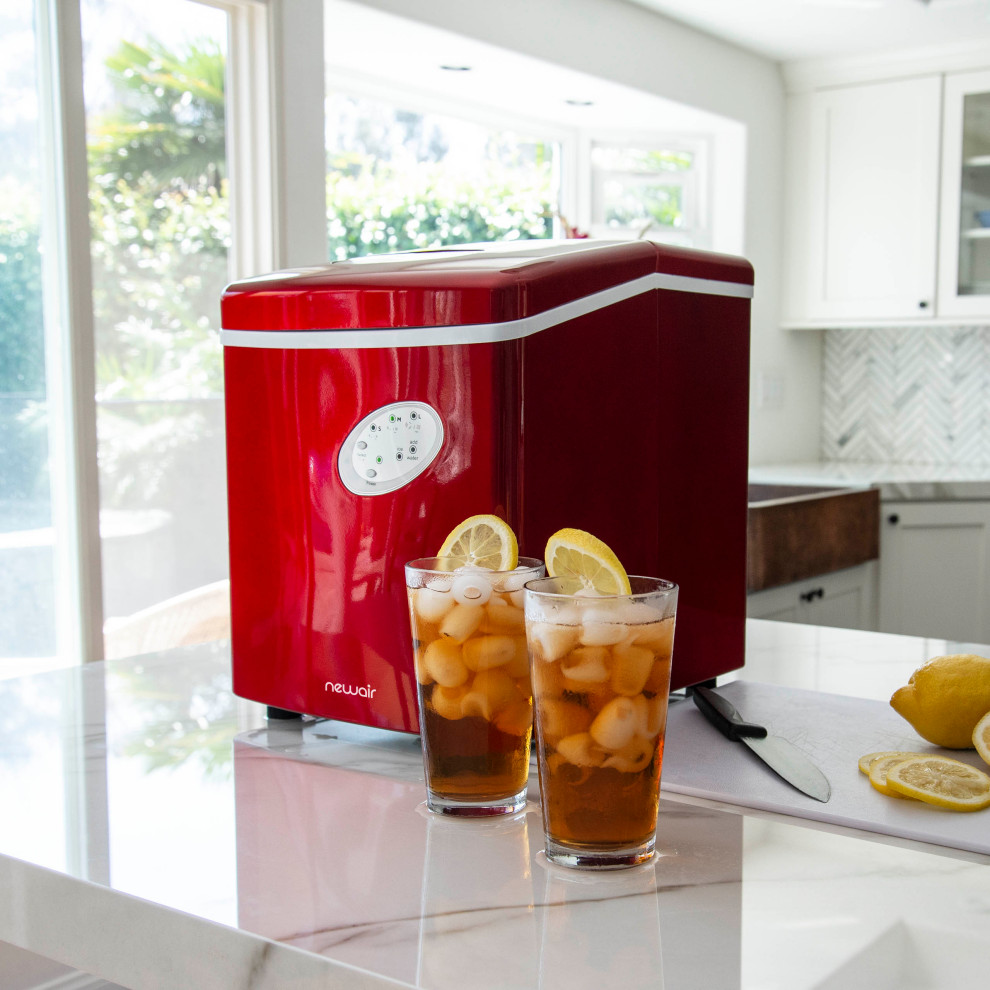 Newair AI 100R 28 Pound Portable Ice Maker  Red   Contemporary   Ice Makers   by Luma Comfort  Houzz