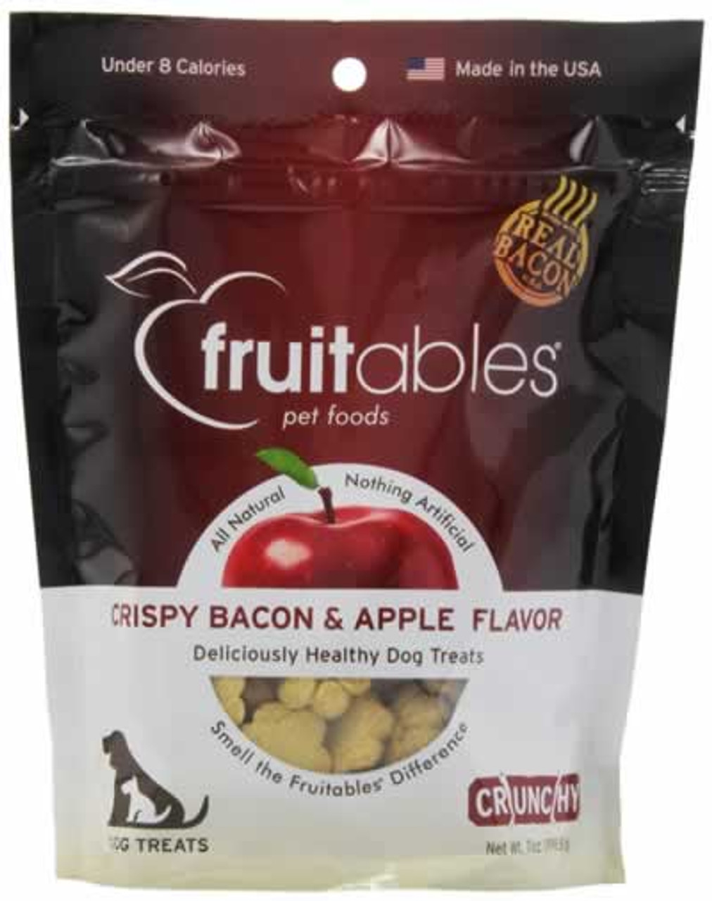 Fruitables Crispy Bacon and Apples Crunchy Baked Dog Treats 7 Ounces