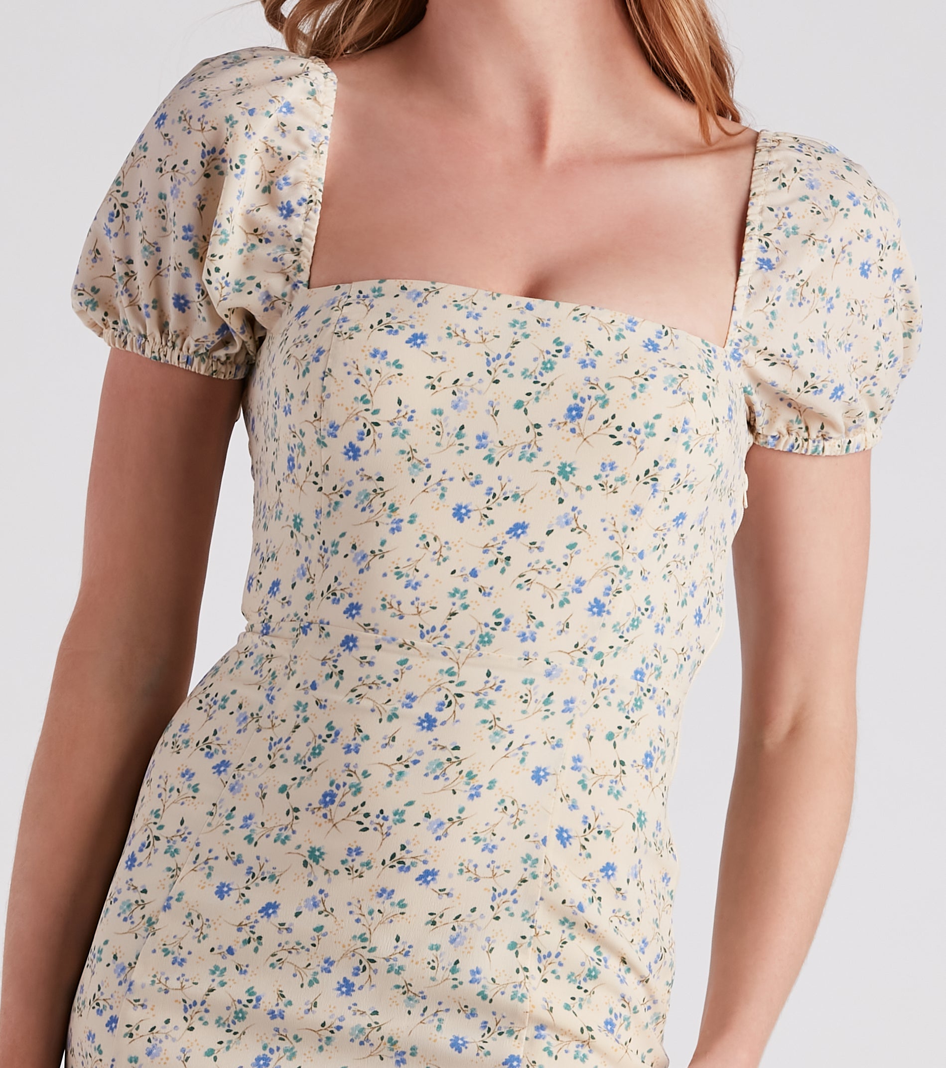 Spring Stroll Ditsy Floral Midi Dress