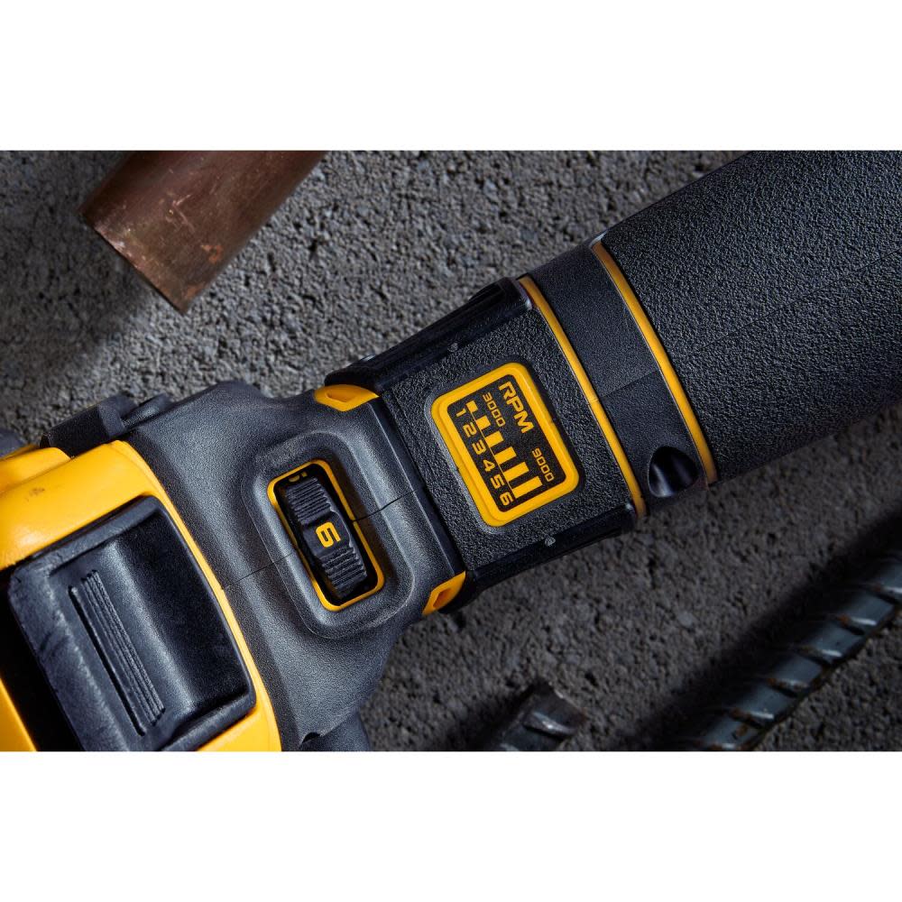 DEWALT 20V MAX 4.5-5 Grinder Variable Speed with FLEXVOLT ADVANTAGE Technology Bare Tool ;