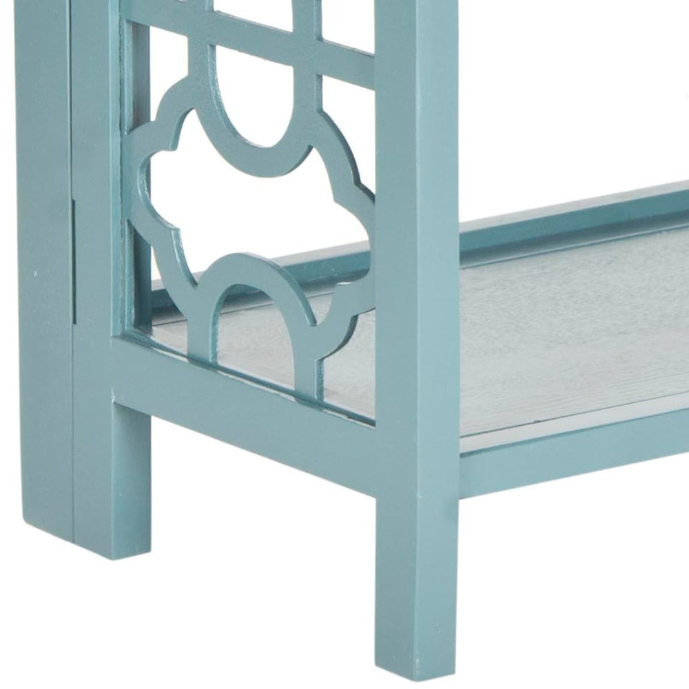 SAFAVIEH Natalie Teal Low Bookcase   33.5\