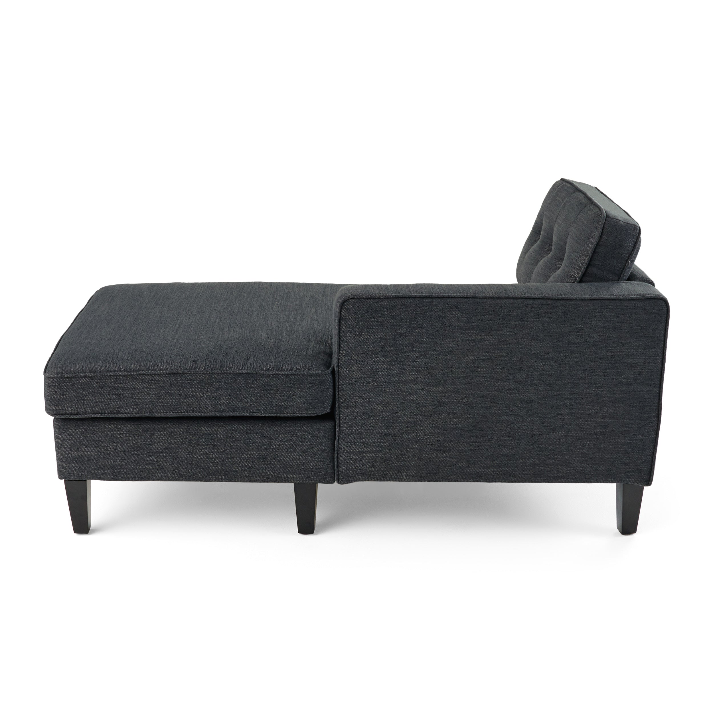 Grace Contemporary Fabric Chaise Daybed with Button Accents