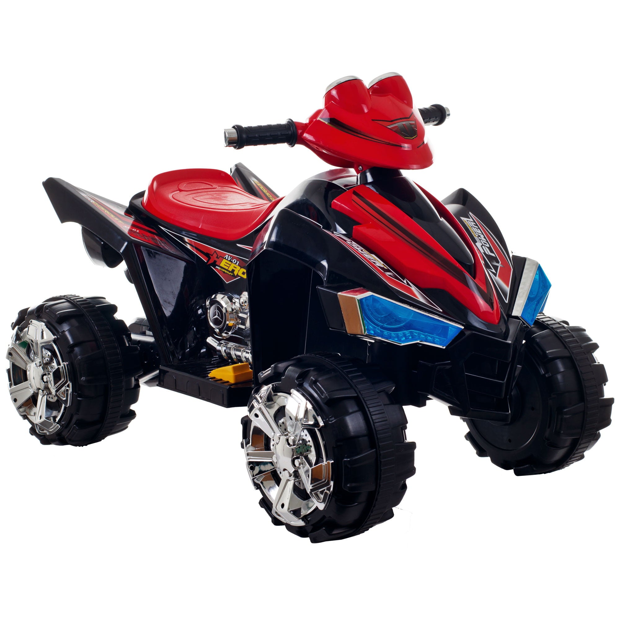 Ride On Toy Quad, Battery Powered Ride On Toy ATV Four Wheeler With Sound Effects by Hey! Play! – Toys for Boys and Girls, 2 - 5 Year Olds (Black)