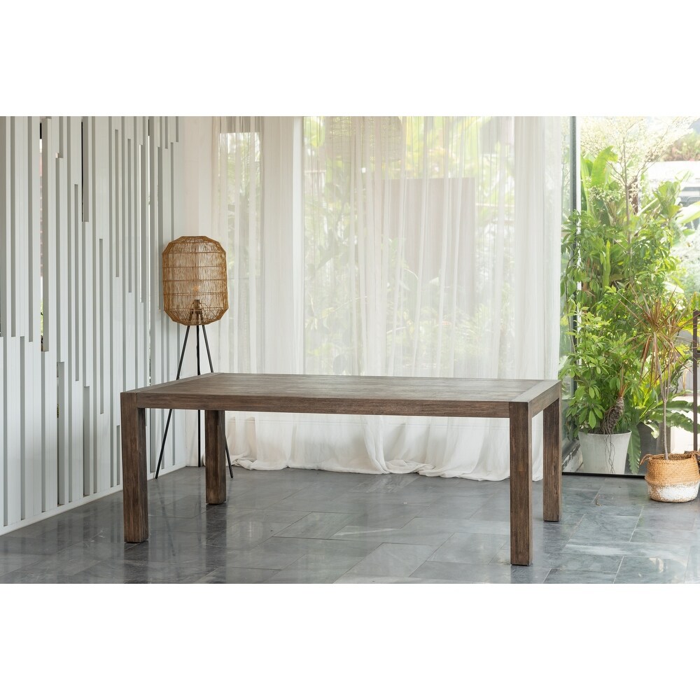 Midtown Concept Indoor Isabella Wire Brushed Wood Dining Table